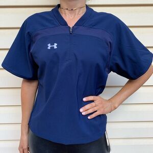 Under Armour blue shortsleeve jersey, youth Med, fits adult S, brand new, YMD